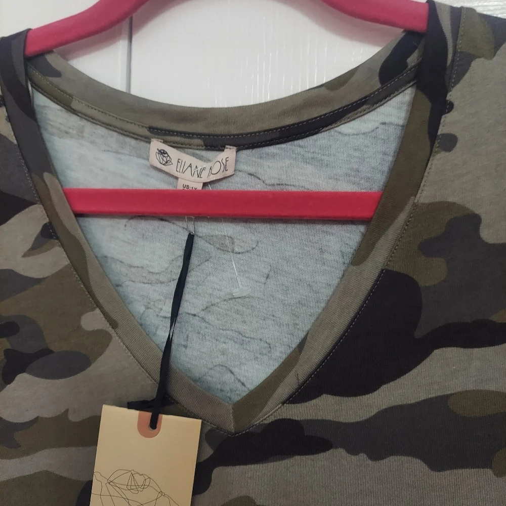 New with tags.  Camo tee 1x - Picture 2 of 16